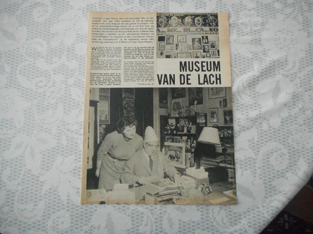 Circus. Museum van de lach. 1963., Verzamelen, Ophalen of Verzenden, 1960 tot 1980, Knipsel(s)