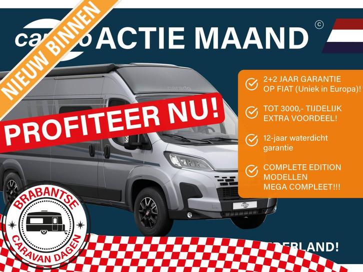 Carado CV541 AUTOMAAT + ACTIEPRIJS, Caravans en Kamperen, Campers, Bedrijf, tot en met 2, Buscamper of Camperbus, Carado, Fiat