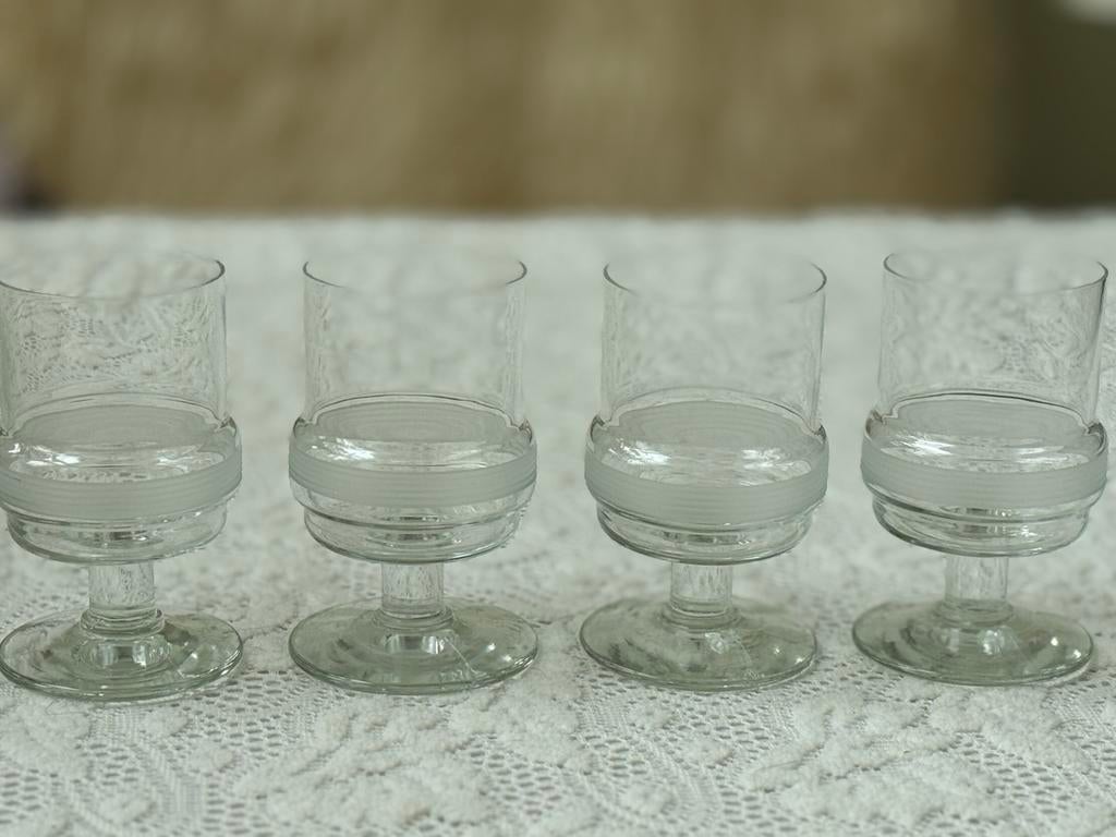 4 Vintage Royal Leerdam 'Aruba' glazen - Willem Heesen 1966, Ophalen of Verzenden