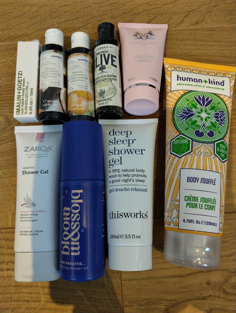 Douchegel zarqa -thisworks-korres-bloom-malin e.a., Verzenden, Nieuw, Bad & Douche