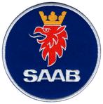 Saab stoffen opstrijk patch embleem #2, Ophalen of Verzenden, Nieuw, Auto's