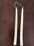 Twee oude Dinerkaarsen, Overige materialen, Ophalen of Verzenden, Zo goed als nieuw, Crème