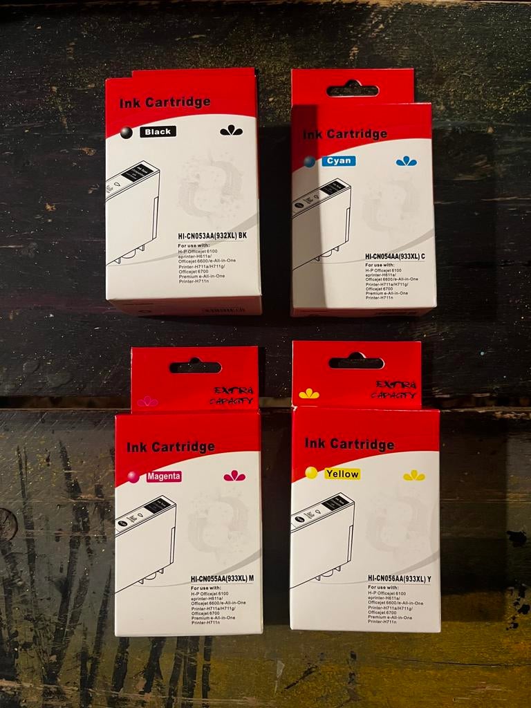 Inkt cartridges HP 932XL multipack (zwart + 3 kleuren), Verzenden, Nieuw, Cartridge