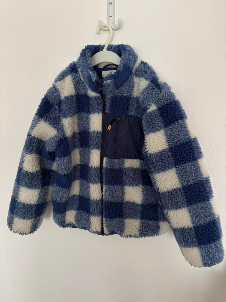 Fijn geblokt jasje / vest maat 134/140 H&M, Kinderen en Baby's, Kinderkleding | Maat 152, Ophalen, Gebruikt, Jongen, Trui of Vest
