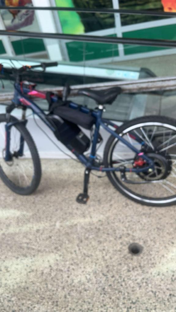 Elektrische mountainbike - Blauw, Fietsen en Brommers, Elektrische fietsen, Gebruikt, Overige merken, 51 tot 55 cm, 30 tot 50 km per accu