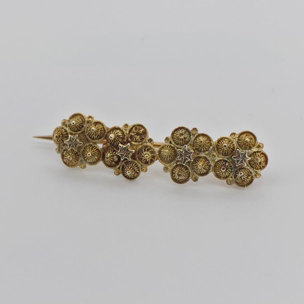 Gouden Zeeuwse Knoop Broche 14K (585) - 2.08g, 4 tot 7 cm, Gebruikt, Ophalen of Verzenden, Goud