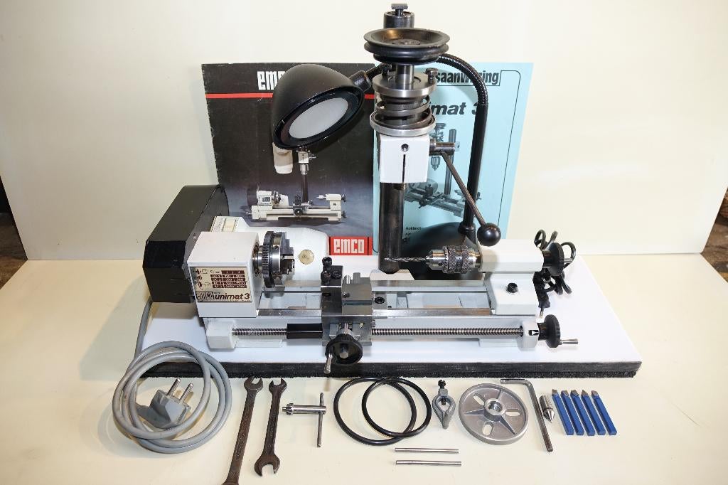 Emco Unimat Hobby draaibank klokkenmakers draaibankje, Verzenden, Gebruikt, Metaaldraaibank, Minder dan 500 mm