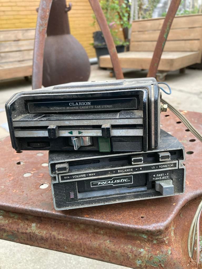 Vintage Clarion & Realistic Cassette Autoradio's, Ophalen, Gebruikt