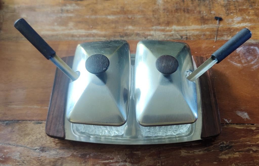 Braun & Kemmler boter/jam set jaren '60, Antiek en Kunst, Antiek | Keukenbenodigdheden, Ophalen