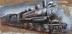 Metalen 3D treinschilderij 150cm x 70cm, Ophalen, Zo goed als nieuw