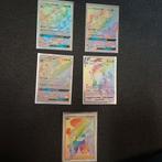 5 Rainbow Pokémon kaarten + 3 Pokémon speldjes, Ophalen of Verzenden, Zo goed als nieuw, Meerdere kaarten, Foil