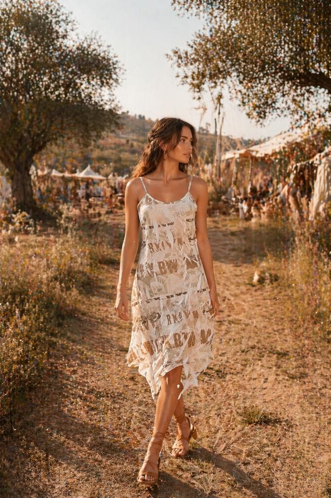 asymmetrische jurk beige crème fairy boho festival maat M, Maat 38/40 (M), Beige, Ophalen of Verzenden, Zo goed als nieuw