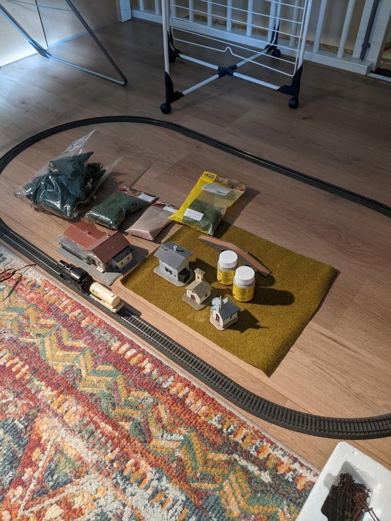 Treinset Märklin met toebehoren., Ophalen of Verzenden, Minder dan 10 m², Grijs