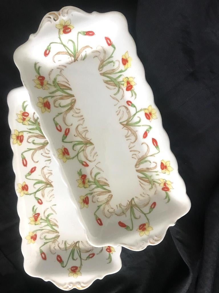 2 antieke Engelse porseleinen schaaltjes, Antiek en Kunst, Ophalen of Verzenden