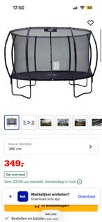Trampoline senz sports 366cm, Ophalen, Zo goed als nieuw