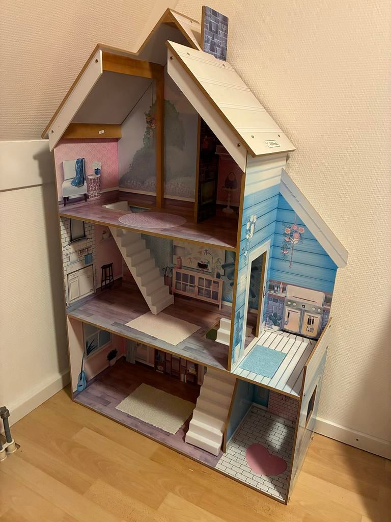 Kidscraft poppenhuis van drie verdiepingen, 126 x 86 x 33, Verzamelen, Poppenhuizen en Toebehoren, Ophalen, Zo goed als nieuw