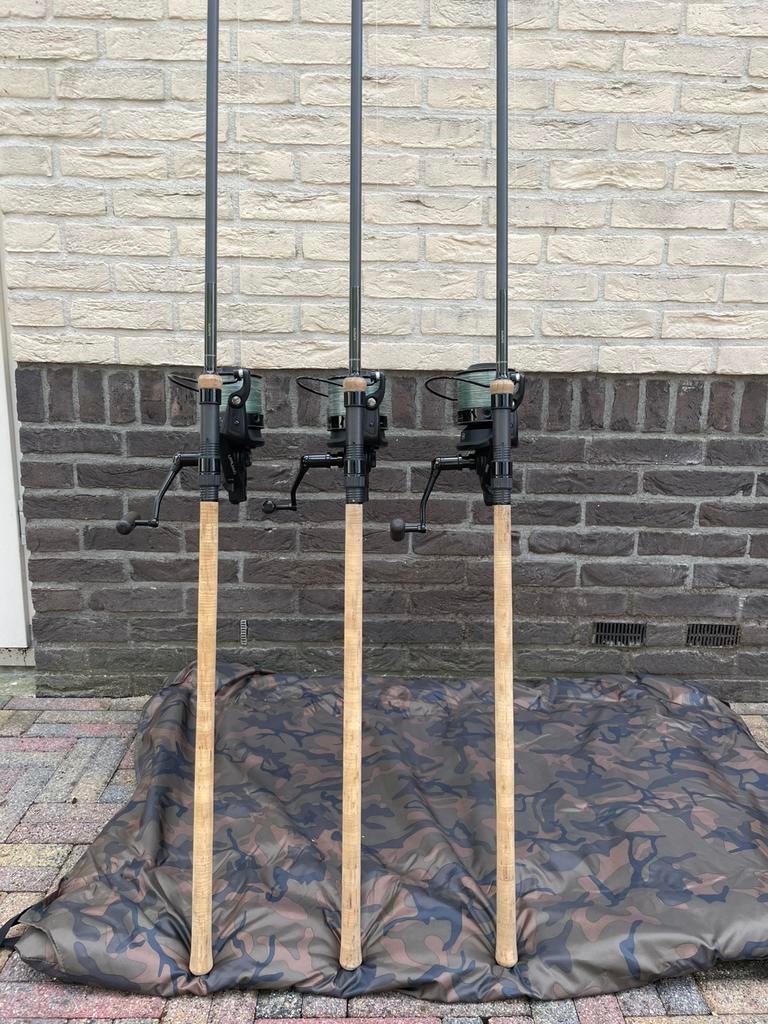 3x Greys Xlerate 12ft 3lb + 3x Penn Affinity II 8000, Watersport en Boten, Hengelsport | Karpervissen, Ophalen, Zo goed als nieuw