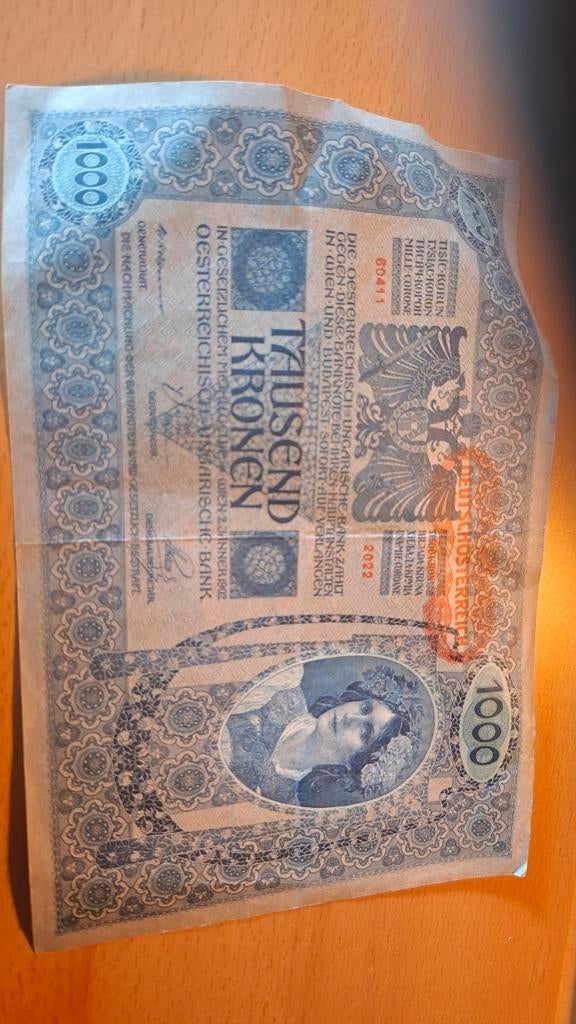 Oostenrijk-Hongarije 1000 Kronen bankbiljet 1902, Postzegels en Munten, Bankbiljetten | Europa | Niet-Eurobiljetten, Ophalen of Verzenden
