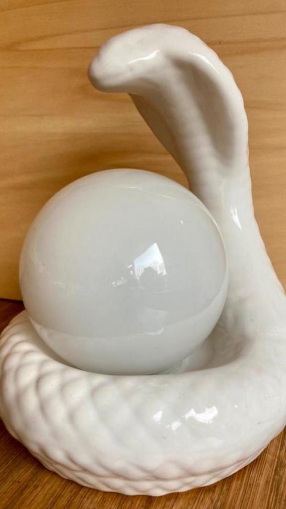 Vintage tafellamp keramiek cobra, Ophalen of Verzenden, Minder dan 50 cm