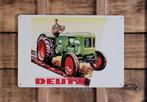 Deutz tractor op land reclamebord vanm etaal wandbord deco, Reclamebord, Info@deconoord.nl, Deco Noord, Nieuw
