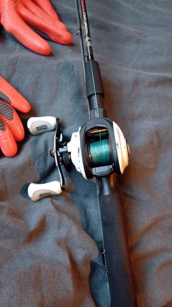 Vishengel met molen - Abu Garcia, Watersport en Boten, Hengelsport | Algemeen, Ophalen of Verzenden