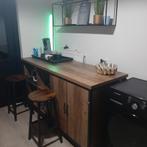 Te koop keukeneiland/Keukenkast 2 maand oud met 2 krukken, Ophalen, Zo goed als nieuw