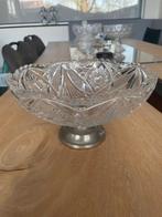 Kristallen schaal met verzilverde voet, Ophalen of Verzenden