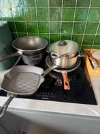 Diverse pannen - Koekenpan, kookpan, wok, Ophalen, Gebruikt, Inductieplaat, Rvs