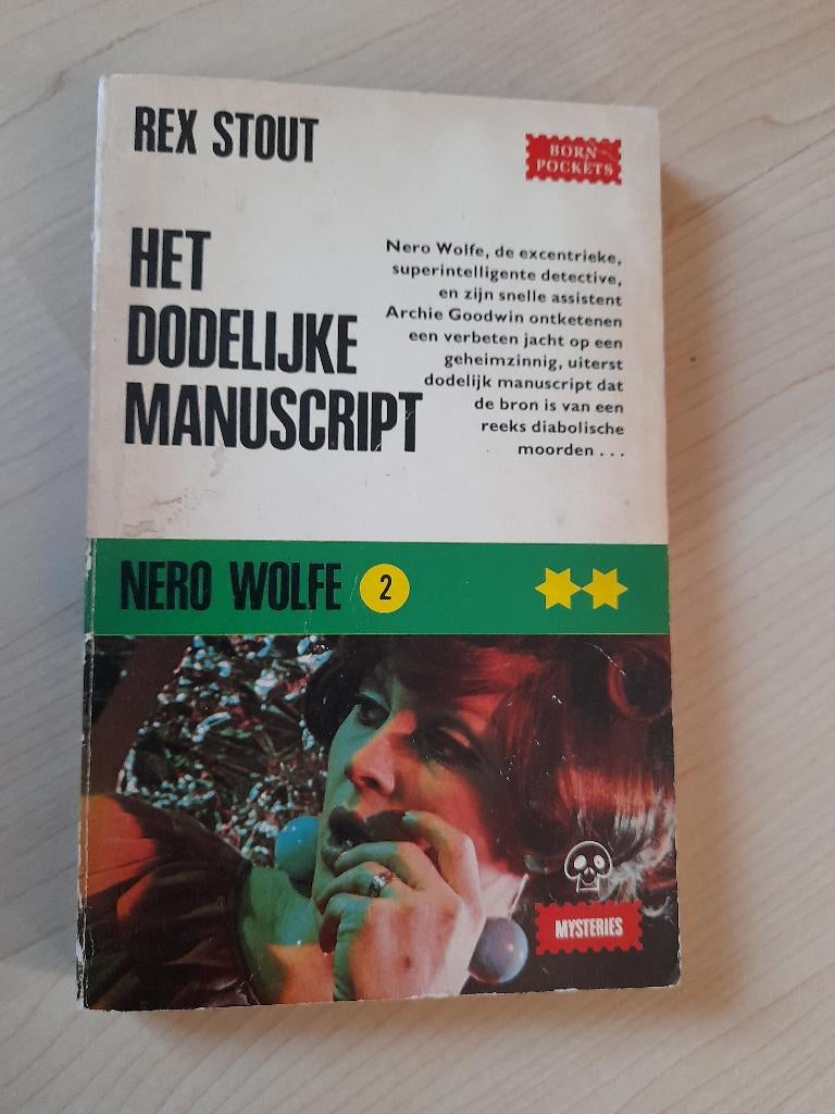 HET DODELIJK MANUSCRIPT  Rex Stout  NERO WOLFE deel 2, Ophalen of Verzenden, Gelezen