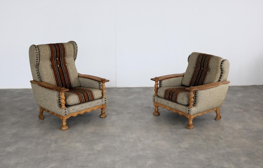 brutalist fauteuils | easy chairs | jaren 60 | Deens, Minder dan 50 cm, Gebruikt, ., 75 tot 100 cm