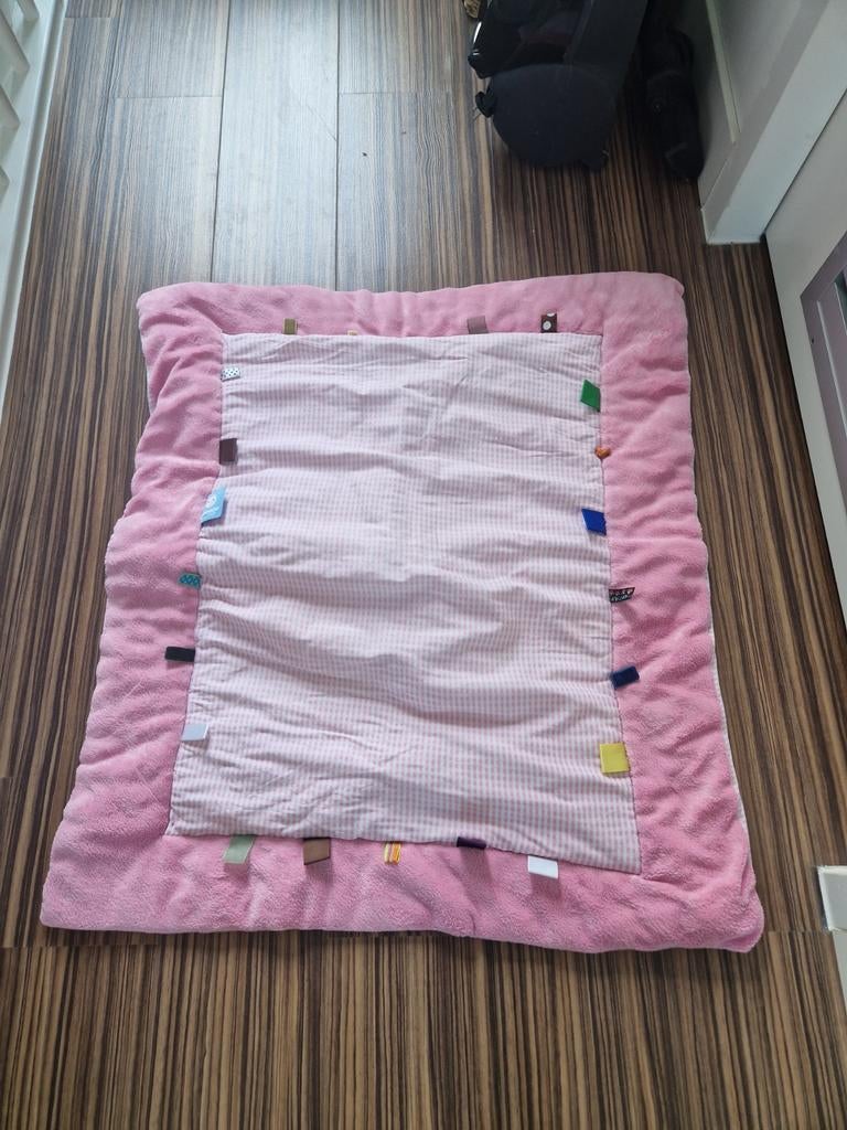 Lief roze speelkleed met labeltjes voor baby's, Ophalen, Gebruikt