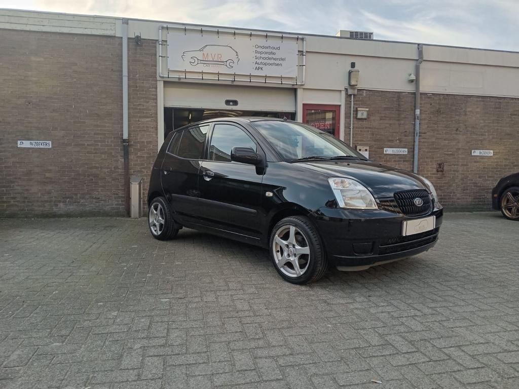 Kia Picanto 1.0 2005 Zwart, Auto's, Voorwielaandrijving, Stof, 836 kg, 31 €/maand