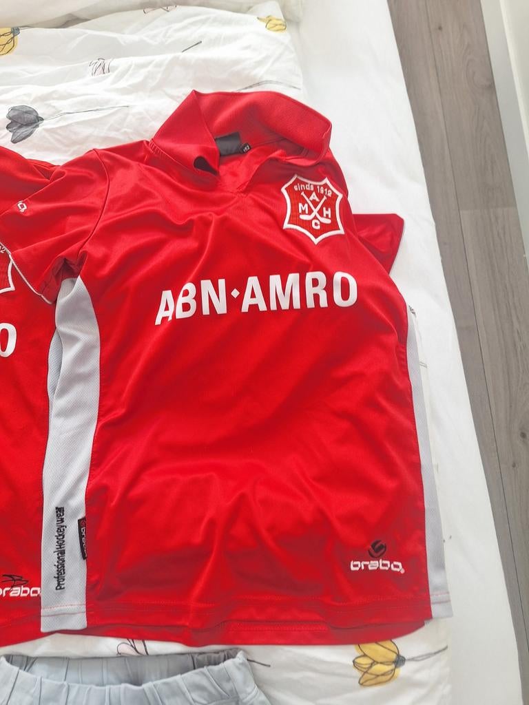 Rood ABN AMRO Hockey Shirt - MH&C sinds 1912 maat 164, Ophalen of Verzenden, Gebruikt