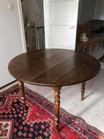 Ronde massief houten tafel met zijwangen, Ophalen