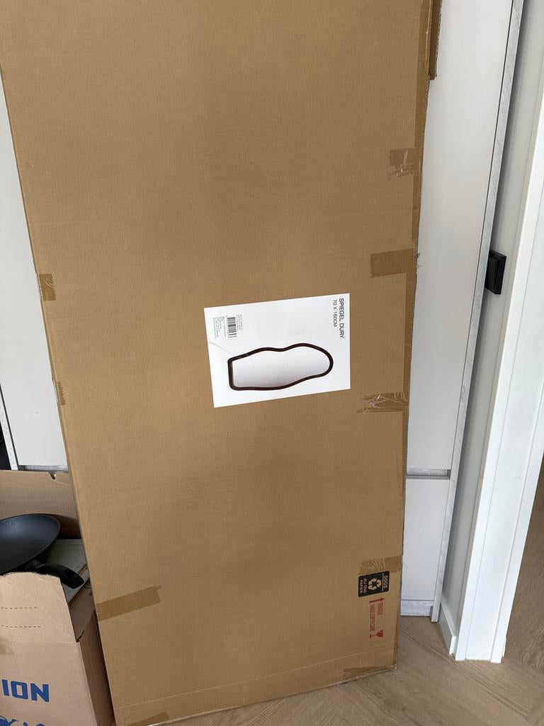 Kwantum Dury spiegel Japandi, Huis en Inrichting, Woonaccessoires | Spiegels, Ophalen, Nieuw, Overige vormen, 150 tot 200 cm