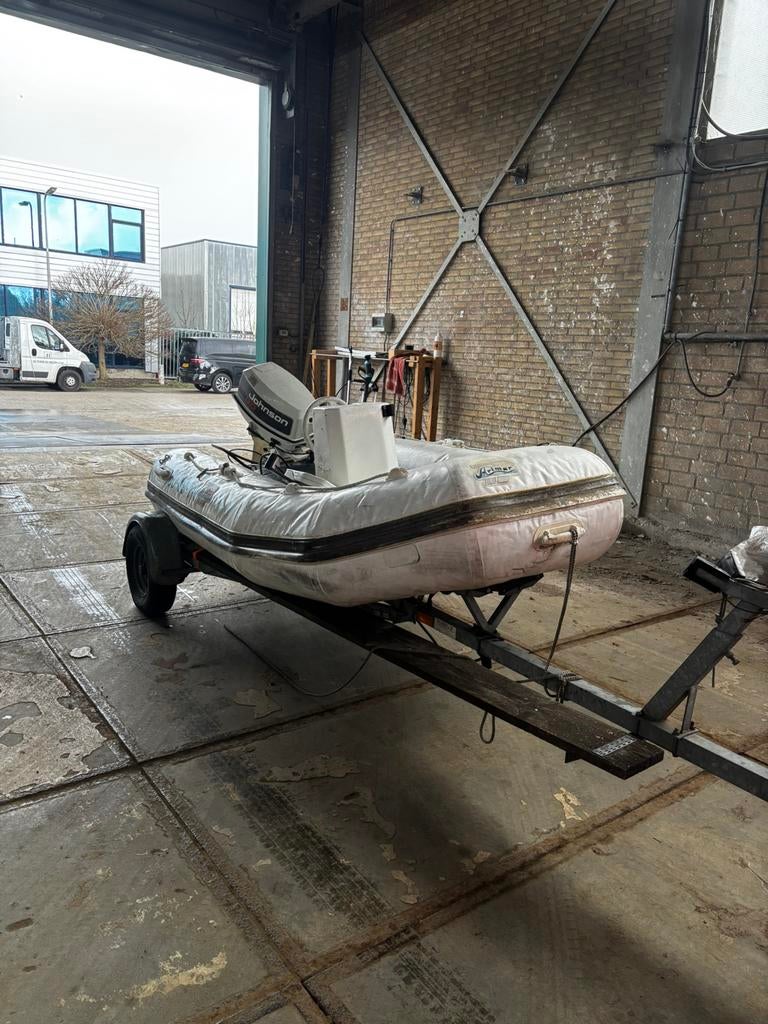 Zodiac met 30pk johnson, Watersport en Boten, Rubberboten, Ophalen, Gebruikt, Zodiac, Hout