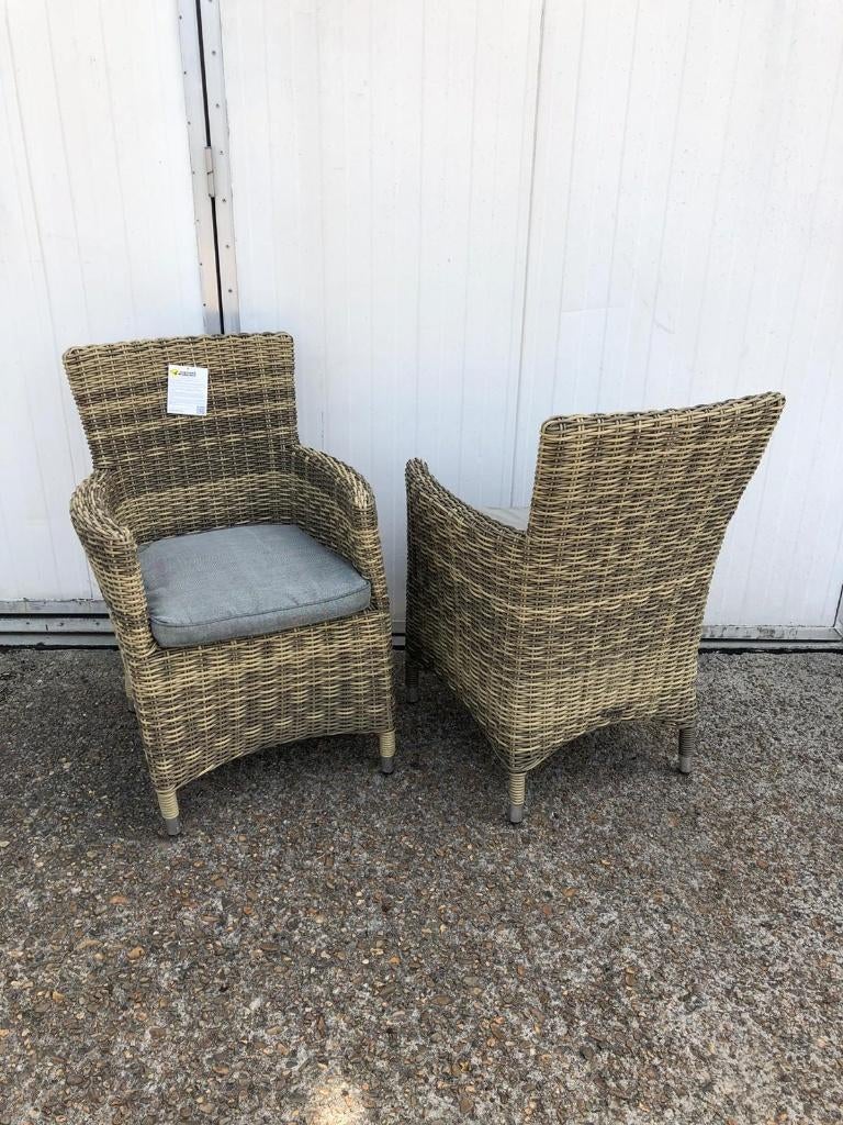 2 stuks nieuwe horeca terrasstoel fauteuils beige, Ophalen, Twee, Overige kleuren, Nieuw