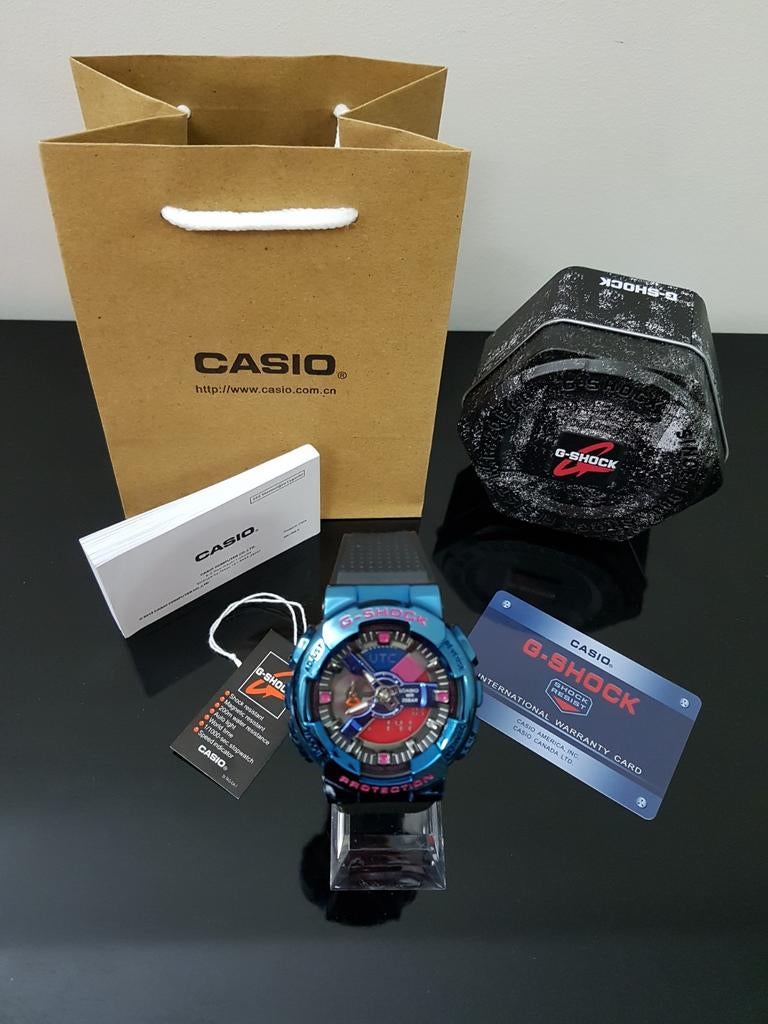 G-Shock GM-110SN-2A, Ophalen of Verzenden, Nieuw, Blauw, Casio G-Shock