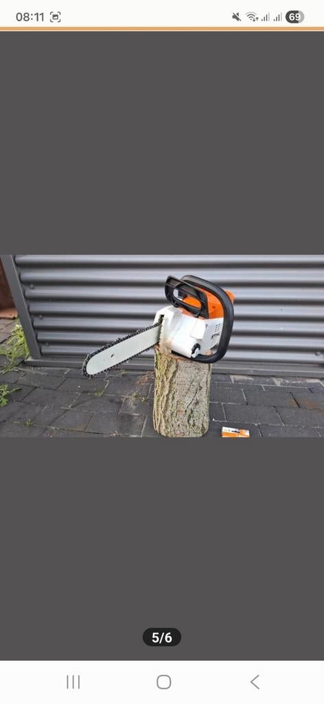STIHL MSA 200 Accu Motorzaag, Tuin en Terras, Hand-tuingereedschap, Ophalen, Stihl, Gebruikt, .
