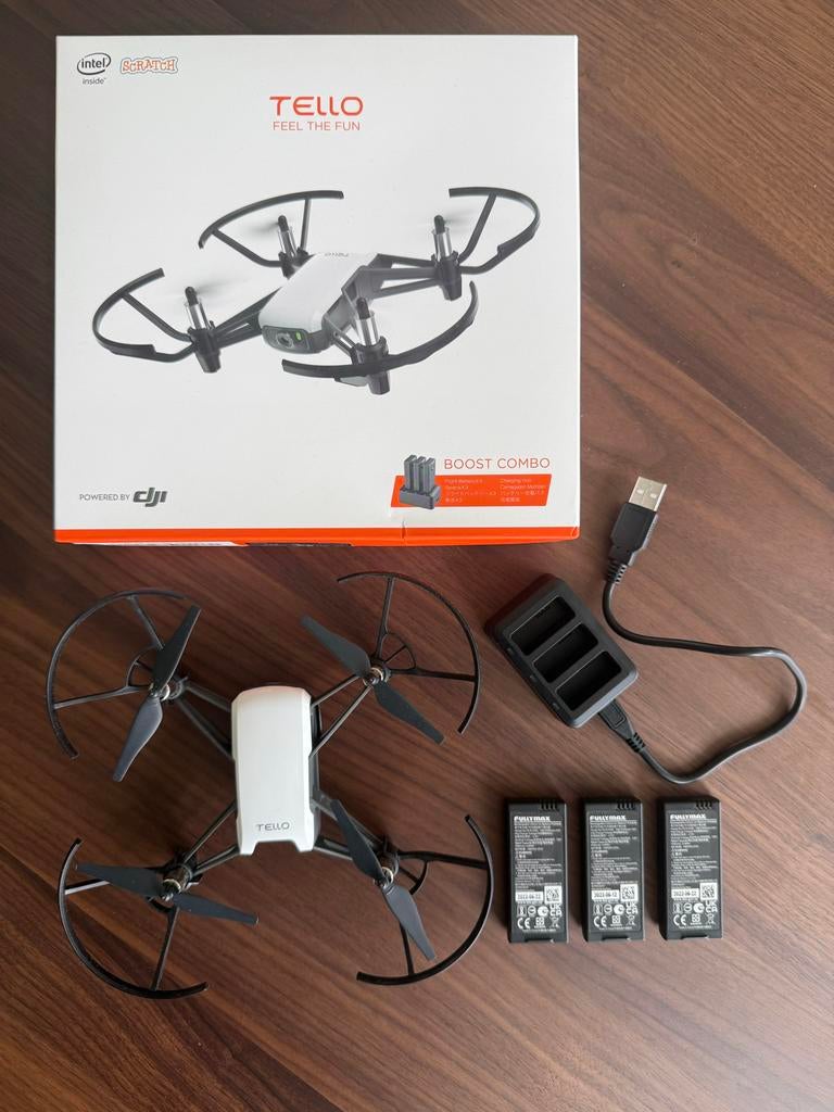 DJI Tello drone (boost combo), Ophalen, Basiskwaliteit, Minder dan 100 meter, Speelgoeddrone