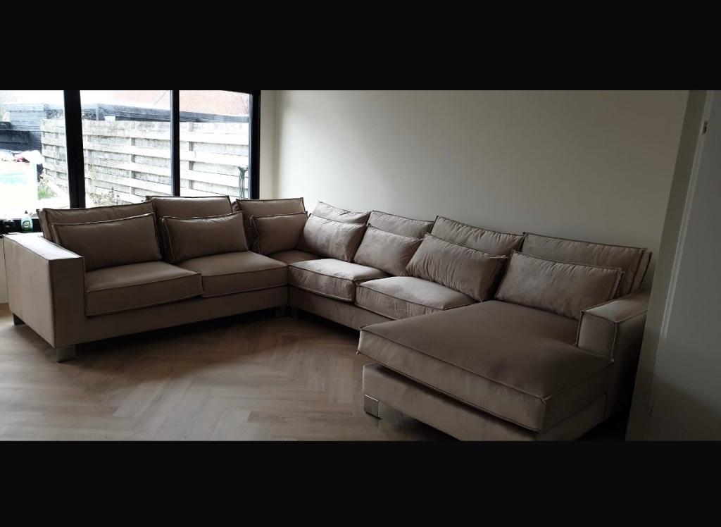 U bank, Huis en Inrichting, Banken | Bankstellen, Ophalen, Gebruikt, Hoekbank, 75 tot 100 cm