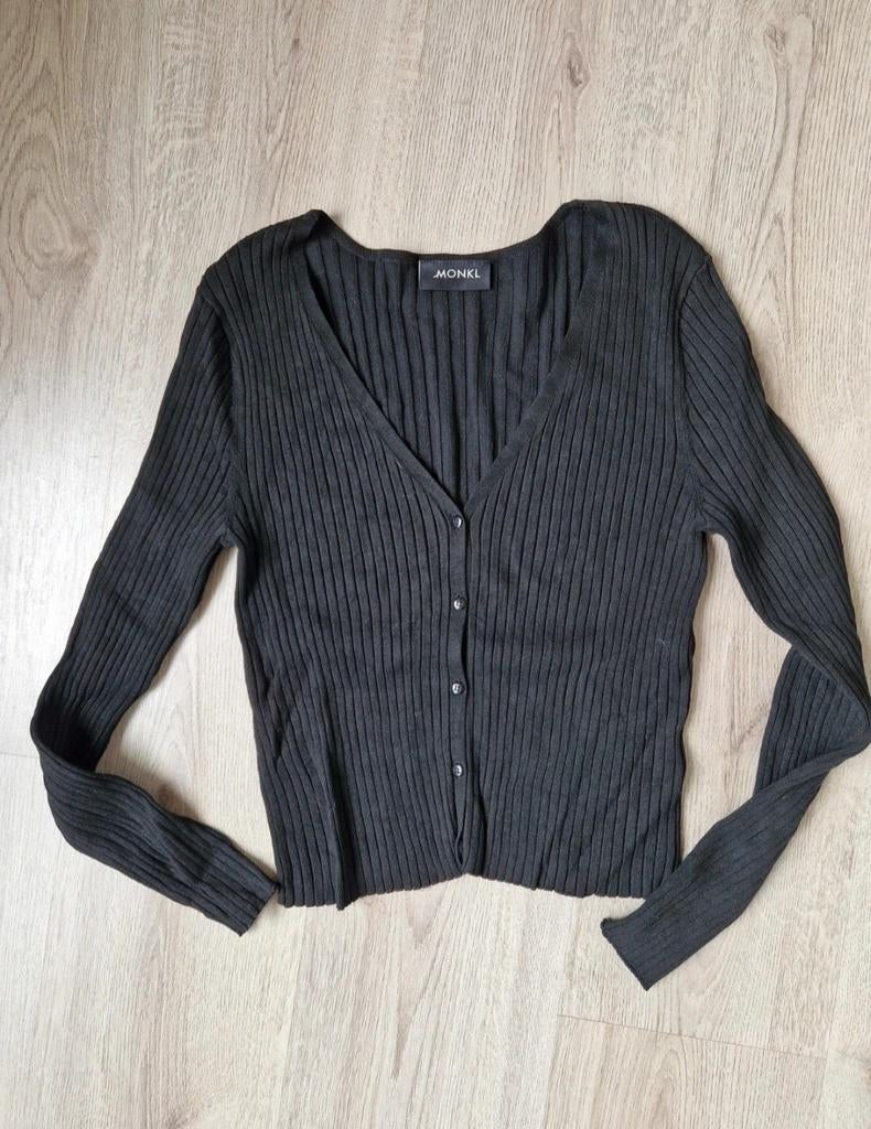 Cardigan / top, Maat 38/40 (M), Zwart, Nieuw, Ophalen of Verzenden