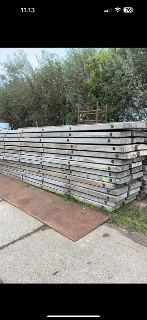 Draglineschotten, Doe-het-zelf en Verbouw, Hout en Planken, Ophalen, Zo goed als nieuw, Balk, Overige houtsoorten