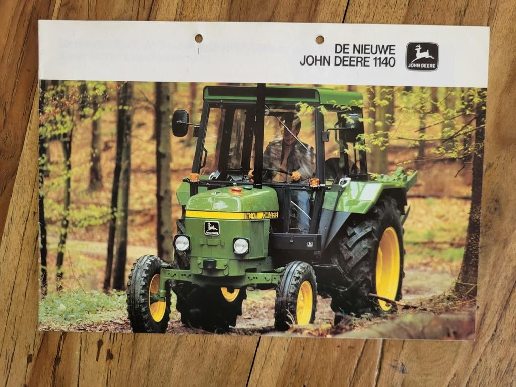 tractor folder John Deere 1140 trekker, Boeken, Catalogussen en Folders, Ophalen of Verzenden, Zo goed als nieuw