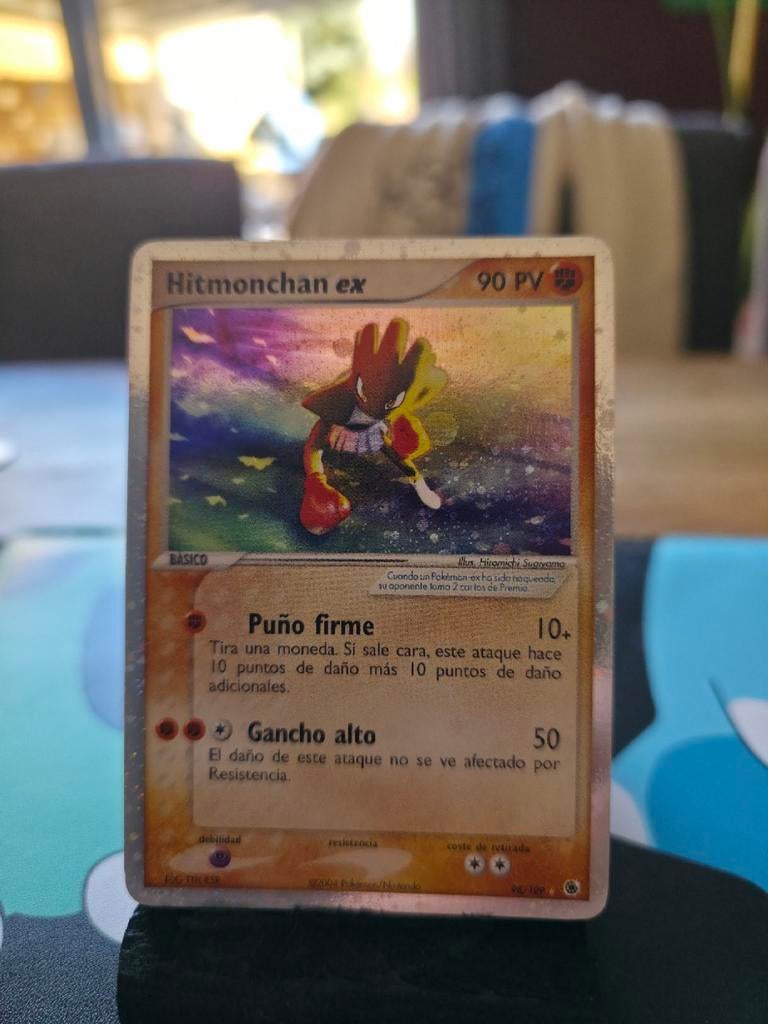 Hitmonchan ex (RS 98) EX Ruby & Sapphire 2004, Ophalen of Verzenden, Gebruikt, Losse kaart, Foil