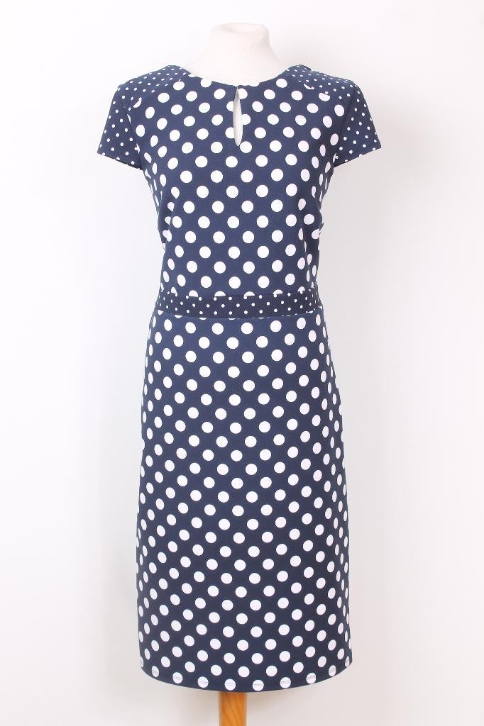 Zomer! Polkadot jurk PHASE EIGHT maat 44, Kleding | Dames, Jurken, Blauw, Maat 42/44 (L), Ophalen of Verzenden, Zo goed als nieuw