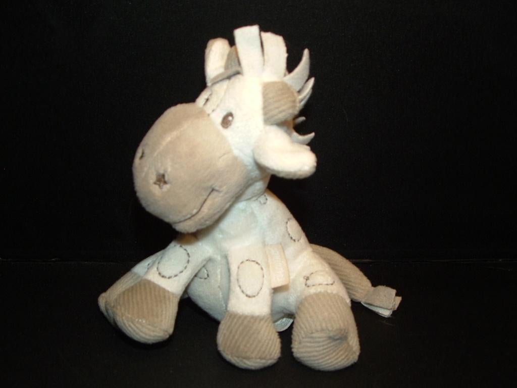 TIAMO GIRAFFE KLEINE UITVOERING VELOURS WIT MET BRU, Ophalen of Verzenden, Nieuw, Overige typen