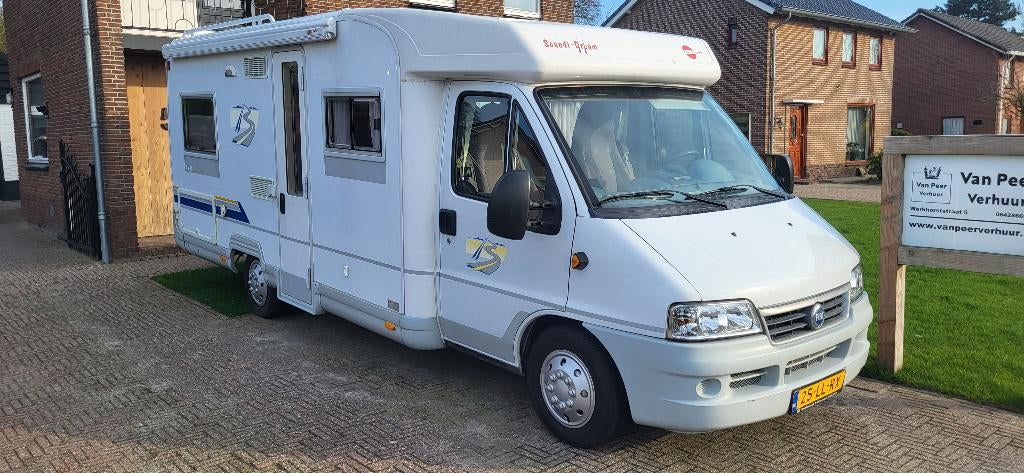 Burstner Harmony T625 | 2003 | 2.8 JTD 128 pk | Top‑indeling, Caravans en Kamperen, Campers, Ringverwarming, Fiat, Koelkast, Particulier