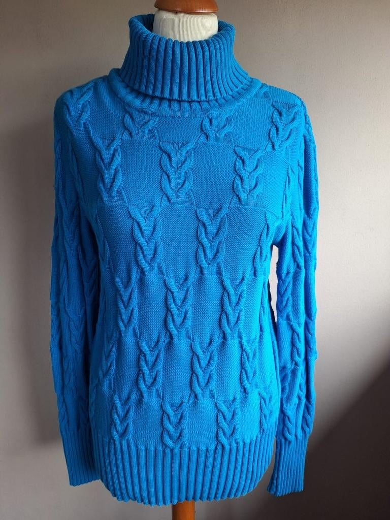 Nieuwe kobalt blauwe stretch trui van Donna Dura, maat S/36, Kleding | Dames, Truien en Vesten, Blauw, Ophalen of Verzenden, Maat 36 (S)