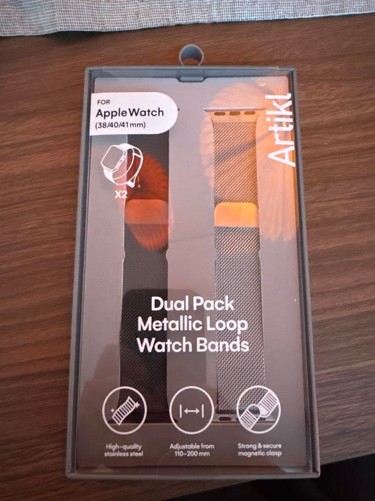 Metallic Loop Apple Watch Bandjes (38/40/41mm) - Dual Pack, Ophalen of Verzenden, Nieuw